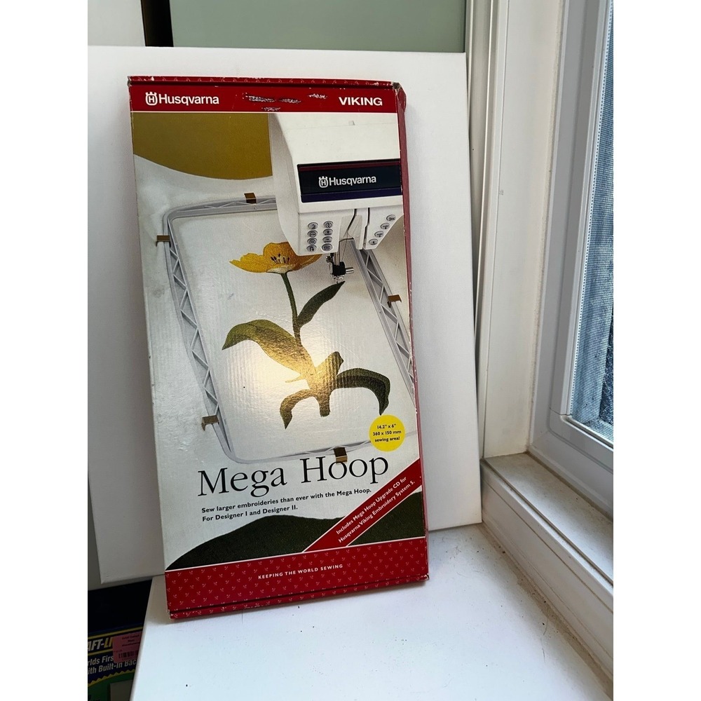 Viking Husqvarnq large embroidery mega hoop in box